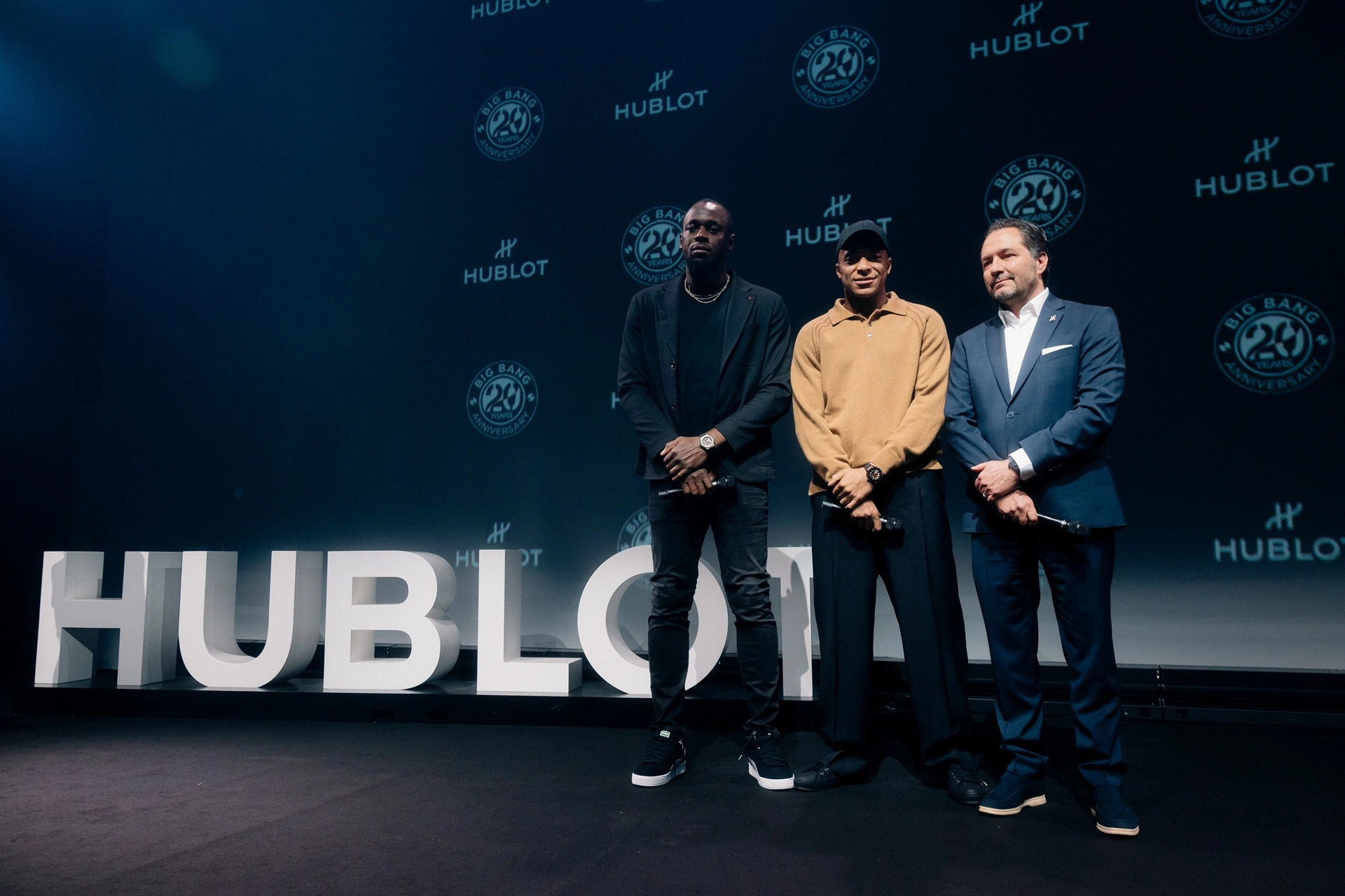 Celebración del 20 Aniversario del Big Bang de Hublot con Kylian Mbappé y Usain Bolt